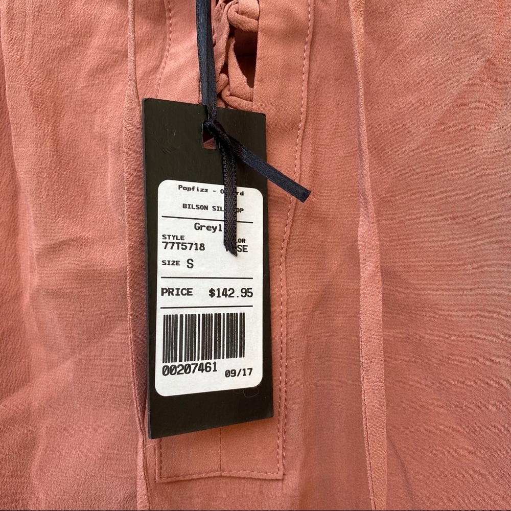 New 100% Silk Bilson Greylin Rose Sleeveless S Top - Picture 4 of 6